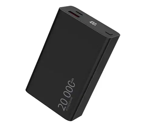 Predlžovacie káble Winner Group - Powerbanka s displejom 20000 mAh 20W Power Delivery čierna WINPOWER20000