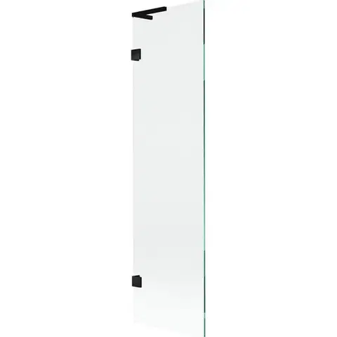Sprchové dvere MEXEN/S - Lunar L vaňová zástena FIX 50 x 150, transparent, čierna 897L-050-000-70-00