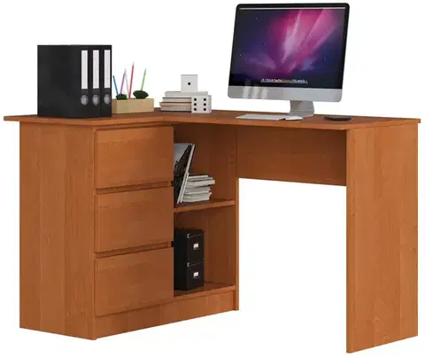 Písacie stoly Moderný písací stôl HERRA124L, jelša