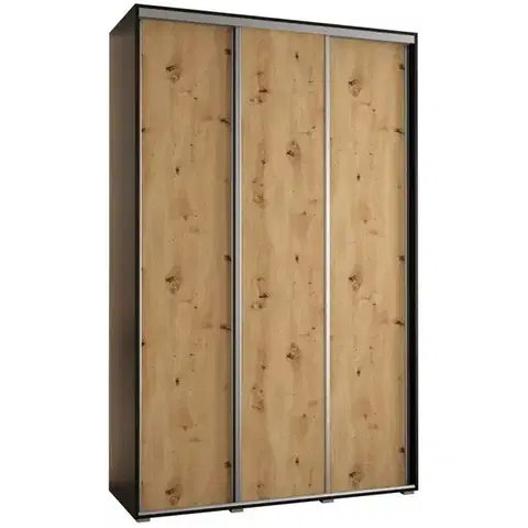 Šatníkové skrine Skriňa 45 Canaris 1 170 čierna/artisan/silver