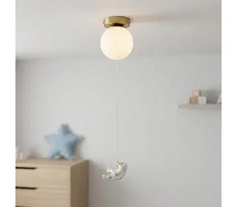 Svietidlá BRILAGI - Detské stropné svietidlo ASTRO 1xE14/15W/230V biele BRLC3328/C