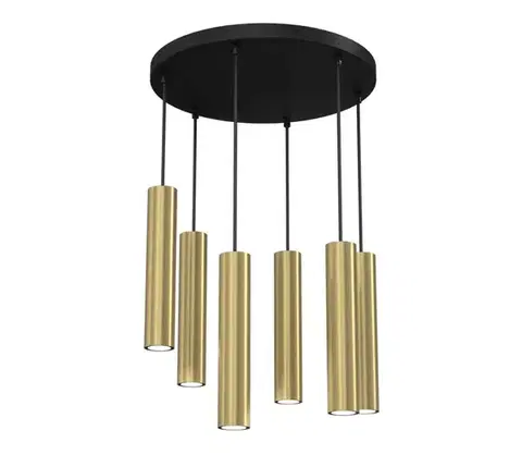 Svietidlá  Luster na lanku RAITO 6xGU10/8W/230V mosadz 119