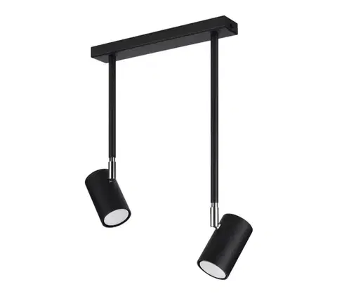 Svietidlá  SL.1075 - Luster na tyči NORANO 2xGU10/40W/230V čierna SL.1075