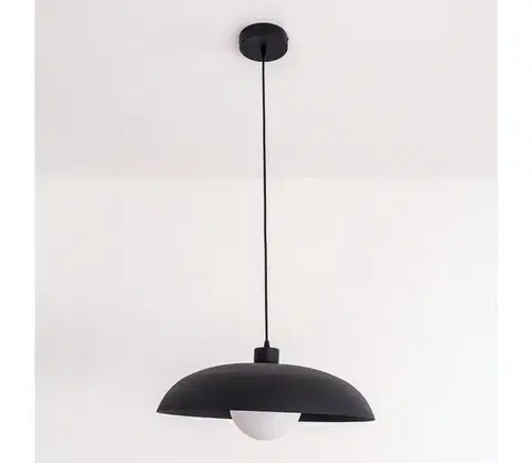 Svietidlá  Závesný luster na lanku ECLIPSE 1xE27/15W/230V čierny W-KM 1810+8020/1 BK