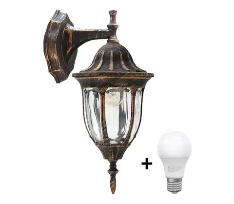 LED osvetlenie  LED vonkajšie nástenné svietidlo FLORENCJA 1xE27/10W/230V IP43 SA0542+BG0208
