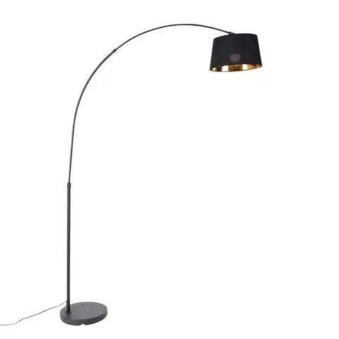 Oblúkové lampy Inteligentná oblúková lampa čierna so zlatom vrátane Wifi A60 - Arc Basic