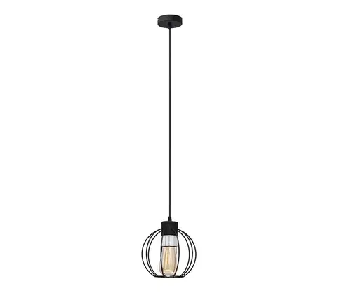 Svietidlá  Luster na lanku STARLIGHT 1xE27/15W/230V čierna/strieborná W-KM 1399/1 BK+CH