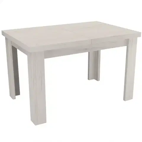 Jedálenské stoly Rozkladací stôl  malý Kora 120/160x80cmx80 kraft biely