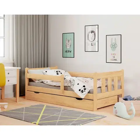 Postele pre dievčatá Detská posteľ drevená Marinella borovica