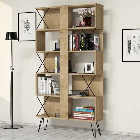 Knižnice Knižnica Extra - Oak
