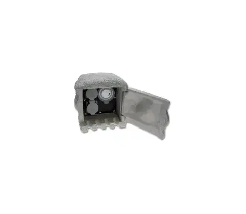 Záhradné lampy  XSTA-222GT - Vonkajší zásuvkový stĺpik s časovačom 2Z IP44 XSTA-222GT