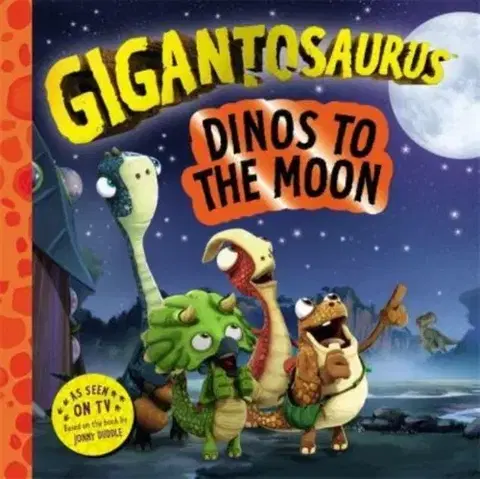 Leporelá, krabičky, puzzle knihy Gigantosaurus – Dinos to the Moon - Group Studios