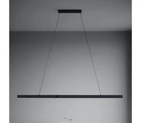 Svietidlá Eglo 390368 - LED Stmievateľný luster na lanku MONTEBUONO LED/20W/230V 3000K čierna 390368