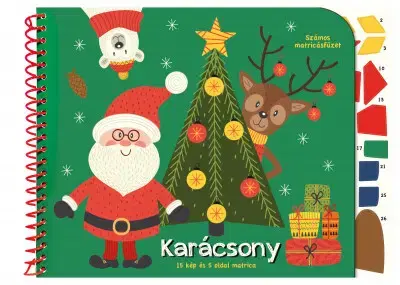 Nalepovačky, vystrihovačky, skladačky Számos matricásfüzet - Karácsony