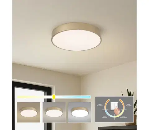 Svietidlá BRILAGI - LED stropné svietidlo POOL LED/48W/230V 3000/4000/6000K priemer 40 cm zlatá BRI1017