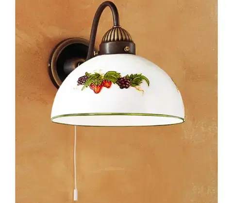 Svietidlá Kolarz 731.61.121 - Nástenná lampa NONNA 1xE27/75W/230V víno/jahody 731.61.121