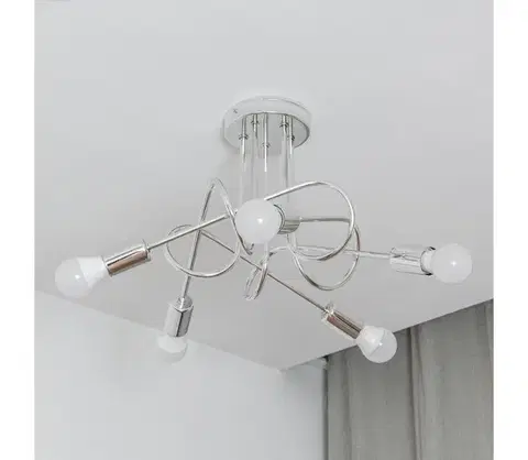 Svietidlá  Prisadený luster OXFORD 5xE27/15W/230V lesklý chróm W-2016/5 CH