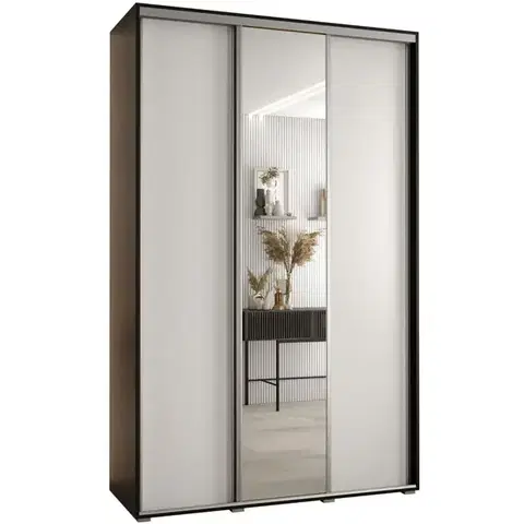 Šatníkové skrine Skriňa 45 Canaris 3 170 čierna/biela/silver