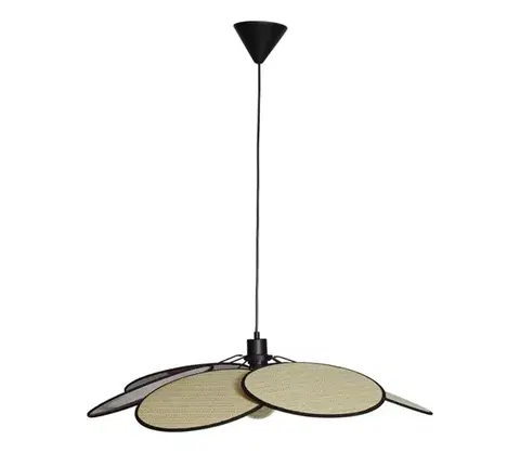 Svietidlá Cottex 8200130-4000 - Závesné svietidlo WINF na lanku 1xE27/8W/230V béžové/čierne 8200130-4000