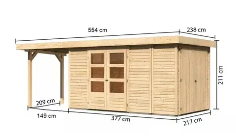 Zahradné domčeky Drevený záhradný domček RETOLA 5 Lanitplast