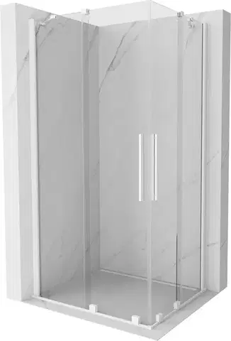 Sprchovacie kúty MEXEN/S - Velar Duo štvorcový sprchovací kút 100 x 90, transparent, biela 871-100-090-02-20