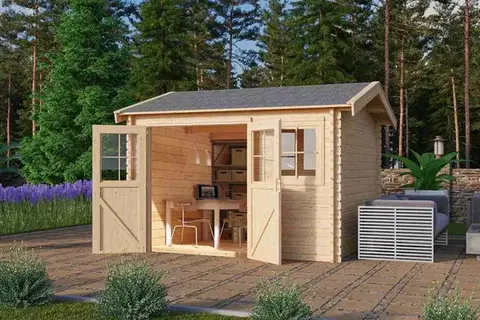 Drevené Drevený záhradný domček FELSENAU 3 Lanitplast