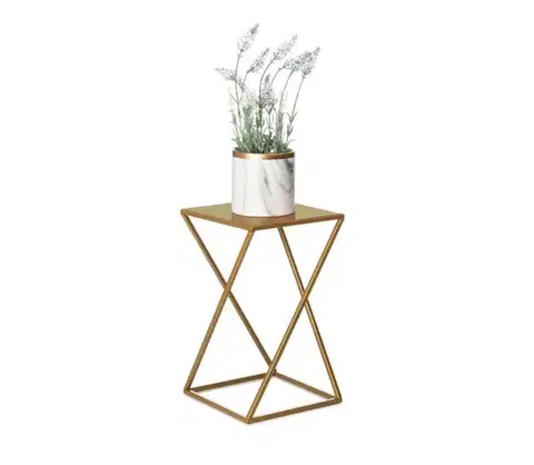 Stojany na kvetiny HowHomely Stojan na kvety 40x24 cm zlatá 10-1365-1-40-zloty