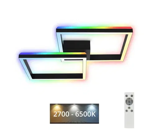 Svietidlá Brilo - LED RGBW Stmievateľný prisadený luster FRAME 2xLED/17W/230V 2700-6500K+ DO 3753-015