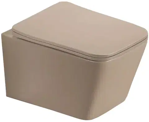 Záchody MEXEN - Teo Závesná WC misa vrátane sedátka s slow-slim, duroplast, cappuccino mat 30854064