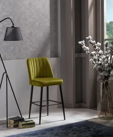 Barové stoličky Bar Stool Set (4 Pieces) Vento - Yellow