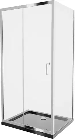 Vane MEXEN/S - Apia Sprchovací kút 120x70, transparent, chróm + vanička so sifónom 840-120-070-01-00-4070