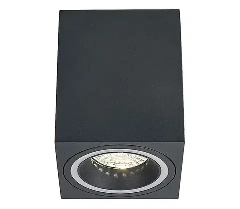 Svietidlá Rabalux 71164 - Bodové svietidlo KOBALD 1xGU10/25W/230V hranatý antracit 71164