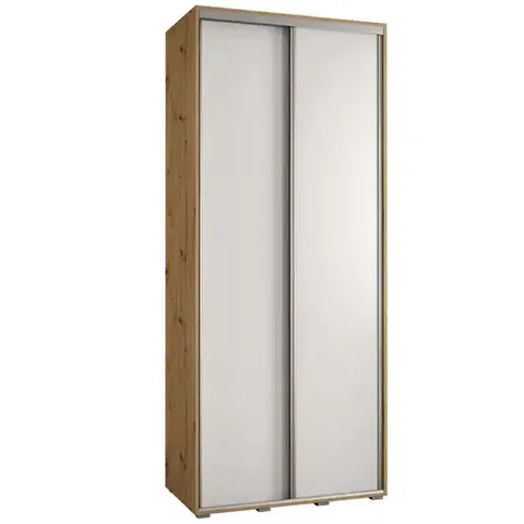 Šatníkové skrine Skriňa 45 Canaris 1 120 artisan/biela/silver