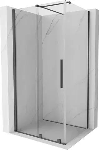 Sprchovacie kúty MEXEN/S - Velár sprchovací kút 130 x 80, transparent, grafit kartáčovaná 871-130-080-01-66