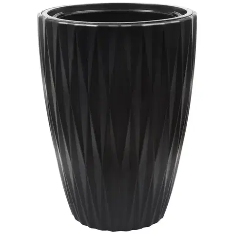 Záhrada Kvetináč Caro Slim 30 čierna 5820-084