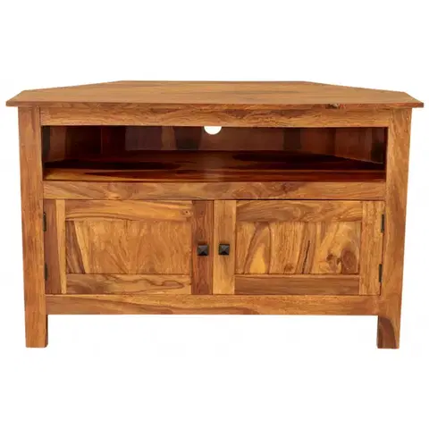 TV stolíky TV stolík rohový Rami 110x70x50 indický masív palisander