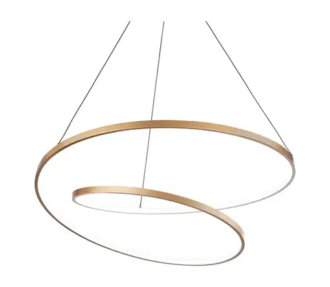 Svietidlá Ideal Lux - stmievateľný LED luster na lanku OZ LED/48W/230V pr. 60cm CRI 90 zlatý 304564