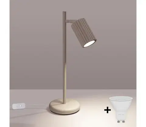 Lampy BRILAGI - LED stolná lampa CRESTO 1xGU10/10W/230V taupe BR.1770