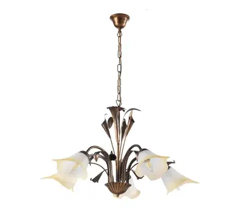 Svietidlá ONLI - Luster na reťazi LUCREZIA 5xE14/6W/230V bronzová 4722/5B