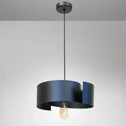 Lampy nad stôl do jedálne Závesné svietidlo Twist 2705/Z-B-1 Čierna Lw1