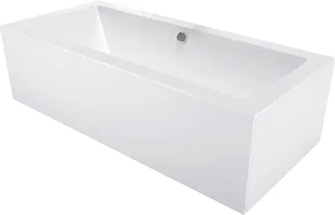 Vane MEXEN/S - Cube obdĺžniková vaňa 170 x 75 cm s panelom, biela 55051707500X