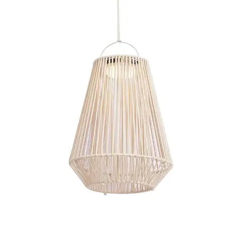 Lampy Bohemian stolná lampa béžová vrátane LED 3-stupňové stmievanie IP54 solárne nabíjanie - Duca