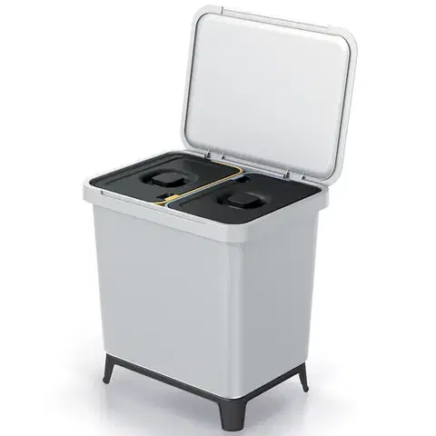 Odpadkové koše NABBI NKS30W2 odpadkový kôš na triedený odpad 20 l popolavá