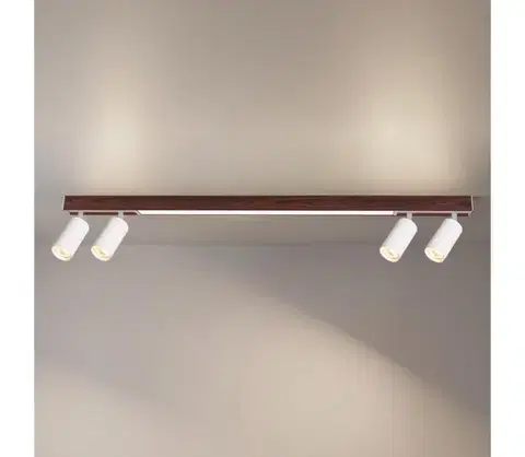 Svietidlá BRILAGI - LED bodové svietidlo SELE 4xGU10/30W/230V + LED/25W biela/dubový dekor WO-LEDSELE120-09-OEM