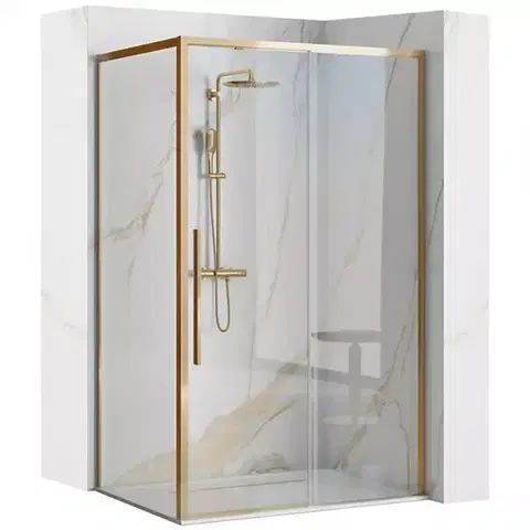 Sprchové kúty 90x90 Sprchový kút Solar Rea K4900 90x90x195 gold