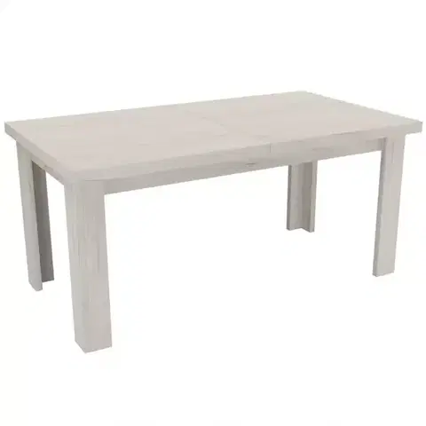Jedálenské stoly Rozkladací stôl  veľký Kora 160/200x90cm kraft biely