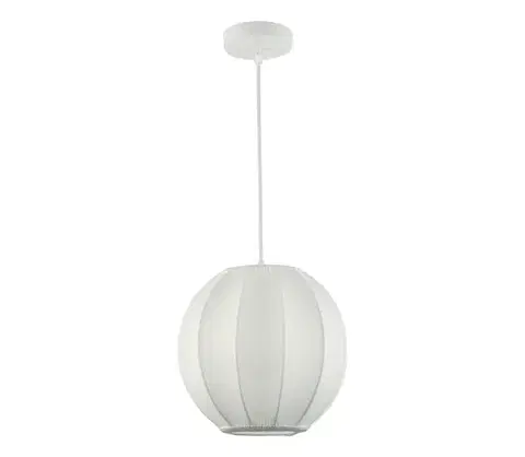 Svietidlá  Závesný luster na lanku DANA 1xE27/15W/230V, priemer 25 cm, biely ML1805