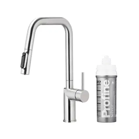 Kuchynské drezy KFA KFA - Batéria drezová DUERO PURE STYLE výsuvná s filtráciou nerez 6623-314-22