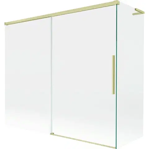 Sprchové dvere MEXEN/S - Rox L vaňová zástena 2-krídlová posuvná 180 + 90 x 150, transparent, zlatá kartáčovaná 8C9L-180-090-55-00