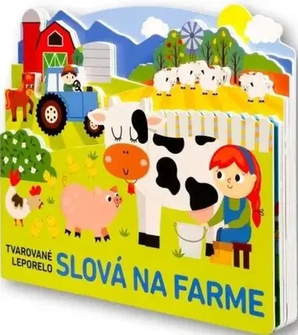 Leporelá, krabičky, puzzle knihy Slová na farme - Tvarované leporelo